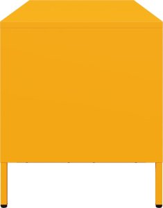 vidaXL Szafka RTV, żółta, 101,5x39x43,5 cm, stal walcowana na zimno 6