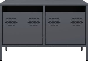 vidaXL Szafka RTV, czarna, 68x39x43,5 cm, stal walcowana na zimno 4