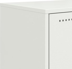 vidaXL Szafka RTV, biała, 100,5x39x43,5 cm, stal 10