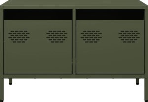 vidaXL Szafka RTV, oliwkowa, 68x39x43,5 cm, stal walcowana na zimno 4