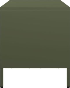 vidaXL Szafka RTV, oliwkowa, 68x39x43,5 cm, stal walcowana na zimno 6