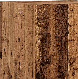 vidaXL Szafka TV, z LED, stare drewno, 30,5x30x102 cm 11