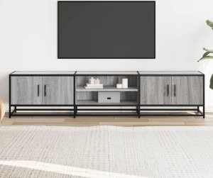 vidaXL Szafka pod telewizor, szary dąb sonoma, 180x35x41 cm 3