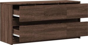 vidaXL Szafka pod TV z LED, brązowy dąb, 100x34x50 cm 9