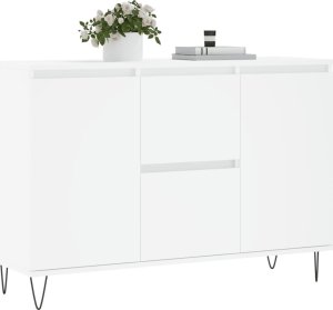 vidaXL Szafka, biała, 104x35x70 cm, materiał drewnopochodny 3