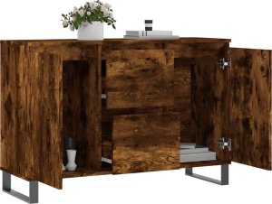 vidaXL Szafka, przydymiony dąb, 104x35x70 cm 4