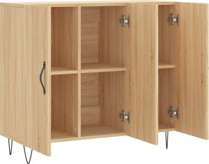 vidaXL Szafka, dąb sonoma, 90x34x80 cm, materiał drewnopochodny 5