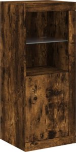 vidaXL Szafki z oświetleniem LED, 3 szt., przydymiony dąb 7