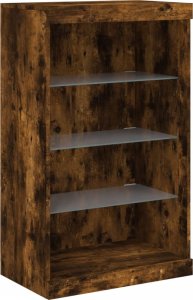 vidaXL Szafki z oświetleniem LED, 3 szt., przydymiony dąb 7