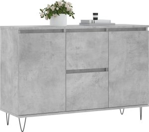 vidaXL Szafka, szarość betonu, 104x35x70 cm, materiał drewnopochodny 3
