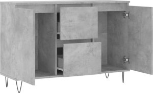 vidaXL Szafka, szarość betonu, 104x35x70 cm, materiał drewnopochodny 6