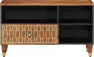 vidaXL Szafka pod telewizor, 80x33x46 cm, lite drewno mango 2