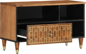 vidaXL Szafka pod telewizor, 80x33x46 cm, lite drewno mango 3