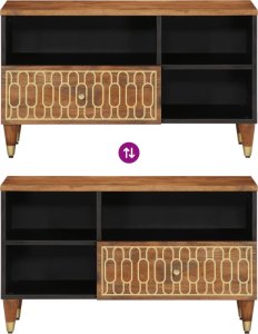 vidaXL Szafka pod telewizor, 80x33x46 cm, lite drewno mango 6