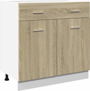 vidaXL Szafka z szufladą, dąb sonoma, 80x46x81,5 cm, płyta wiórowa 2