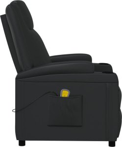 vidaXL Fotel masujący, czarny, sztuczna skóra 4
