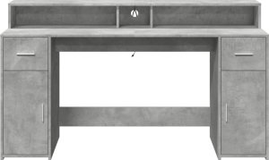 Biurko vidaXL Szare 160 cm x 55 cm 6