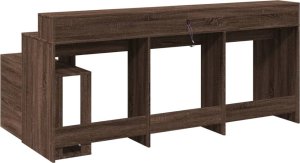 Biurko vidaXL Ciemnobrązowe 200 cm x 104 cm 8