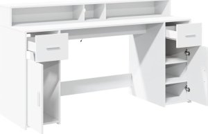 Biurko vidaXL Białe 160 cm x 55 cm 9