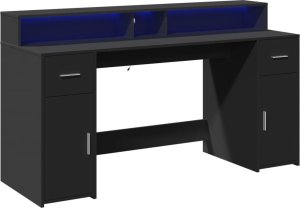 Biurko vidaXL Czarne 160 cm x 55 cm 3