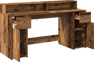 Biurko vidaXL Brązowe 160 cm x 55 cm 9