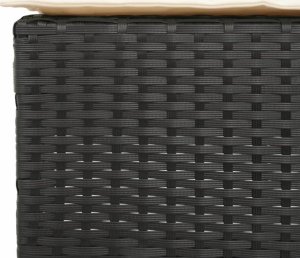 vidaXL Ogrodowe stołki barowe z poduszkami, 2 szt., czarne, polirattan 8