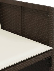 vidaXL Krzesła ogrodowe z poduszkami, 4 szt., brązowe, polirattan 10