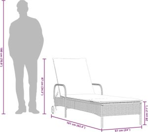 vidaXL Leżaki z poduszkami, 2 szt., jasnoszare, polirattan 11