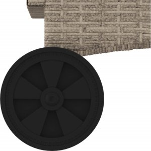 vidaXL Leżaki z poduszkami, 2 szt., jasnoszare, polirattan 9