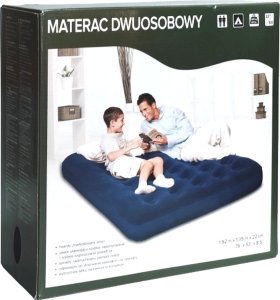 JOINCO Dmuchany materac dwuosobowy 22x135x192cm do 300kg 2