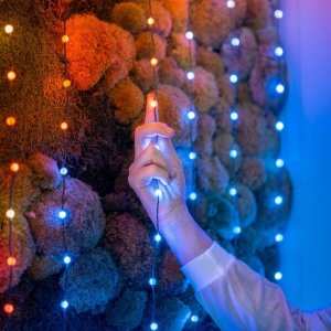 Lampki choinkowe Twinkly Twinkly Candies – 100 Lampki w kształcie pereł RGB LEDs, zielony przewód, USB-C 2