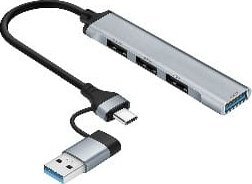 HUB USB Tracer ADAPTER TRACER A-4, USB Type-C do USB-A, 4x USB-A 2