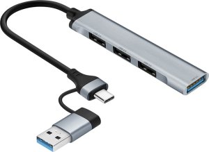 HUB USB Tracer ADAPTER TRACER A-4, USB Type-C do USB-A, 4x USB-A 5