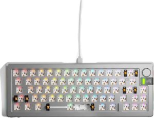 Klawiatura Glorious Glorious GMMK 3 Pro 65 % Custom Gaming-Tastatur - Barebone, ANSI-Layout, silber 2