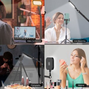 Lampa studyjna Apexel Lampa Oświetleniowa Led Biurkowa Stołowa + Imadło Do Vlog Video Live Foto / Apl-fl25 5