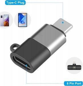 Adapter USB Puluz Pu657b USB-C - Lightning Srebrny  (SB9098) 7