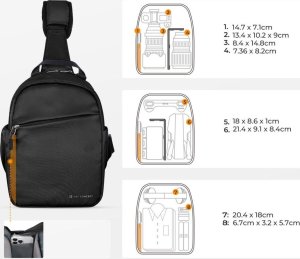 Plecak Kf Plecak Fotograficzny Foto 5l Sling Crossbody K&f Na Aparat Dslr Dron Kamerę / Kf13.171 7