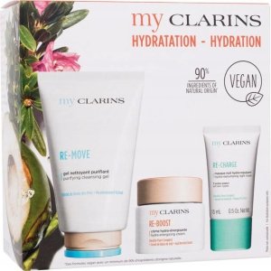 Clarins CLARINS SET (RE-MOVE DETOXIFY DERMO-CLEANSIING GEL 125ML +  RE-BOOST HYDRA-ENERGIZING CREAM 50ML + RE-CHARGE DETOX-REPLUMPING NIGHT MASK 15ML) 1