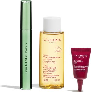 Clarins CLARINS SET (MASCARA SUPRA LIFT & CURL  BLACK  8ML + TOTAL EYE LIFT SAMPLE  3ML) 2