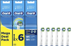 Końcówka Oral-B Oral-B Precision Clean Replaceable Toothbrush Heads | Heads | For adults | Number of brush heads included 6 | White 6