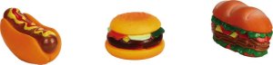 Beeztees BEEZTEES ZABAWKA VINYL KANAPKI MIX         (HOT-DOG, KANAPKA, HAMBURGER)  11x4.5x6cm 1