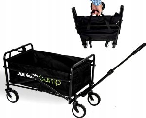 Enero Camp WÓZEK TURYSTYCZNO PLAŻOWY SKŁADANY 72x44x50CM Z UCHWYTEM 5