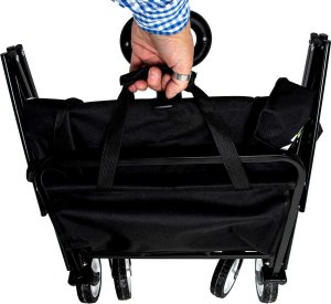 Enero Camp WÓZEK TURYSTYCZNO PLAŻOWY SKŁADANY 72x44x50CM Z UCHWYTEM 9