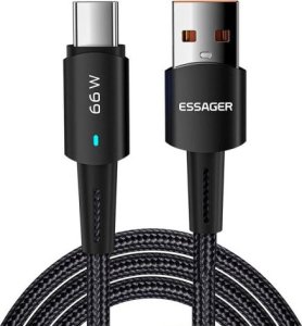 Kabel USB Essager Kabel USB-A do USB-C, Essager, EXCT-CG01, 66W, 1m (czarny) 1