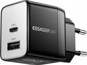 Ładowarka Essager Ładowaka sieciowa, Essager, ECT33W-LJB01-Z, GaN, 1xUSB-A, 1xUSB-C, 33W (czarna) 1