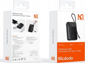 Powerbank Mcdodo Power bank Mcdodo MC-3720 20000mAh, USB-C, USB-A, kabel USB-C 15