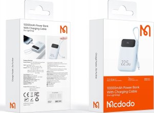 Powerbank Mcdodo Power Bank Mcdodo MC-3254 10000mAh, 22.5W, do Light (niebieski) 15