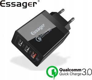 Ładowarka Essager Ładowarka sieciowa Essager ECTQC3-FBB01 3xUSB 30W (czarny) 1