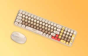 Klawiatura + mysz Mofii Bezprzewodowy zestaw klawiatura + myszka MOFI Baby Bear (beżowy) 5