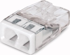 Wago Zacisk instalacyjny szybkozłączka 2x0,5-2,5mm2 Wago transparentna blister 40szt (2273-202 0996-0040) 2273-202/995-040 1